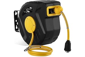 MSW MOTOR TECHNICS MSW bęben na wąż sprężonego powietrza PRO-A 10 (10 m, przyłącze powietrza: 1/4", ciśnienie robocze: 8 bar, zamknięta obudowa z tworzywa sztucznego)