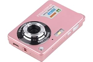 Taschen-Digitalkamera für, 4K 8X Zoom Anti-Shake-Vlogging-Kamera mit 2,7-Zoll-LCD-Bildschirm, Eingebautem 550-mAh-Akku, Geschenke für Studenten, Teenager, Erwachsene, (Rosa)