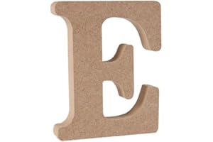arkCRAFT A-Z Wooden Letters(Natural Color) Alphabet Wall Hanging Wedding Party Home DIY Decor (E)