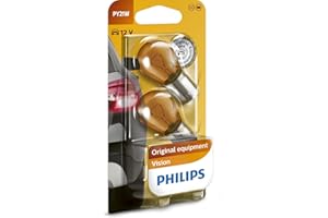 Philips automotive lighting Phillips Vision PY 21W 12V Standard-Signal- und -Innenbeleuchtung, 2-er Packung