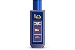 Blue Nectar Baby Oil with Organic Ghee, 100% Natural Baby Massage Oil with Coconut Oil & Olive Oil (100ml)