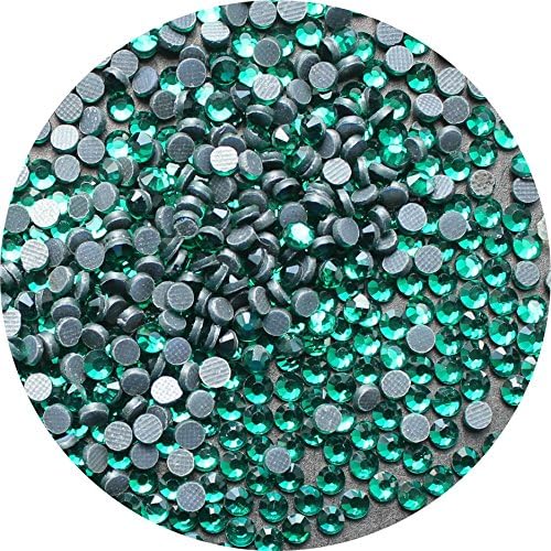 TSS Emarald SS20 - 5mm Pack of 1000 DMC Glass Hot Fix Flat Back Iron on Rhinestone Diamante Beads - Premium quality