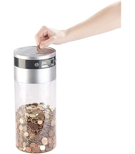 2.000 Dollar Glas-Geldkrug – 1 Gallone Sparschwein Für Erwachsene, Fasst über 2.000 $ In 1-Dollar-Münzen