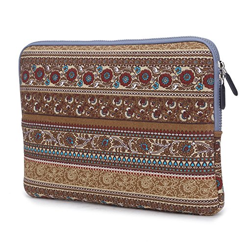 Coodio® ShockProof 30,5-31,8 cm (12-12.5 Zoll) Laptophülle Notebooktasche Schutzhülle Hülle Sleeve Tasche für Apple Das neue MacBook 12 - Bohème Blume