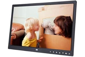 TOPIKY Cadre Photo numérique de 15 Pouces, Cadre Photo numérique USB 1280x800 HD avec écran Tactile, Support de Microphone intégré, réveil, Calendrier, Lecteur de Musique vidéo,