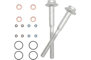 Yuiturt Fuel Injector Seal and Bolts Repair Set, injector clamping bolts for Audi A1 8X A3 8P, Fabia Superb Mk2, Golf Mk6 Ibiza 6J Altea XL PoloReplaces OEM 03L130277B A2C59513554 883670 WHT000884