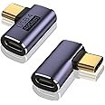 VCOM 90 Grad Winkel USB-C Adapter 2 Stück, 40Gbps USB C Winkelstecker 90 Grad, 100W PD, 8K Video Display, OTG, Extender für T