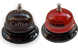 VASTSEA 2 Pièces Cloche de Table, Cloche de Réception, Cloche de Table Chromée, Convient aux Restaurants, Cuisines, Hôtels, Bars (2 Couleurs)