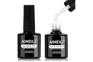 AIMEILI Top Coat Ogenomskinlig och glänsande Top Coat No Wipe Halvpermanent
