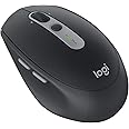 Logitech M590 Multi-Device Silent Mouse Wireless, Bluetooth, 2,4 GHz Ricevitore USB Unifying, Tracking Ottico 1000 DPI, 5 Tas