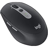 Logitech M590 Multi-Device Silent Mouse Wireless, Bluetooth, 2,4 GHz Ricevitore USB Unifying, Tracking Ottico 1000 DPI, 5 Tas