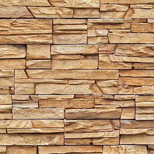 Vlies Tapete ! Top ! Deko Panel Fototapete ! Wand Bilder XXL ! Wandtapete Mustertapete ! 3 Motive zur Auswahl 10m Steine Steinwand Steinoptik Braun f-A-0020-j-b - 4