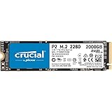 Crucial P2 CT2000P2SSD8 2 TB Internal SSD, Up to 2400 MB/s (3D NAND, NVMe, PCIe, M.2)