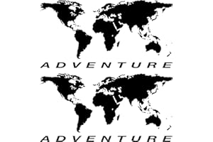 CUSTOM VINYL Pack 2 Pegatinas Globo Adventure cofre R GS Adv (Negro)