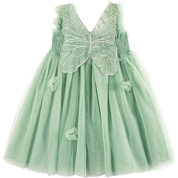 Abito Da Principessa Per Bambine – Floreale, Tulle, Con Fiocco – Colori Vari, Taglie 90-130cm - 5