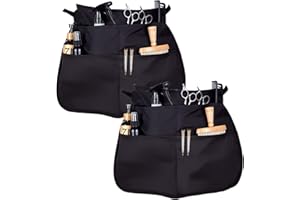 ExcellaElite 2PCS Black Apron, Dustproof Black Waist Apron Anti-Fouling Anti-Dirt Suitable for Kitchen Restaurant Work Waitress Chef Waiter Cooking Baking