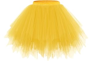 Bridesmay Mujeres Faldas Enaguas Cortas Tul Plisada Fiesta Tutu Ballet