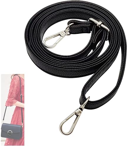 Bandoulière Réglable En Cuir PU 85-150 Cm - Remplacement Universel Pour Sac à Main, Sac à Dos, 1,5 Cm Large