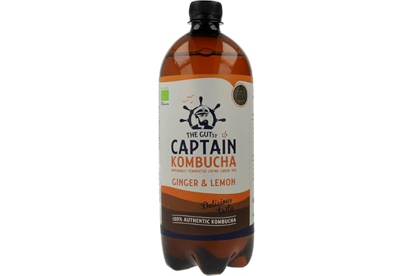 Captain Kombucha ekologisk ingefära och citron 1 l