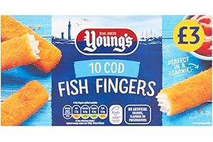 MY AFRICA STORE Young's 10 Cod Fish Fingers 250g × Pack of 3
