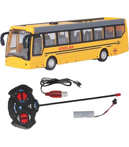 Bus Scolaire RC 1:48 Ozgkee - Avance Recule Tourne Enfant