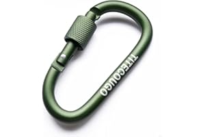 TITECOUGO Locking Carabiner Clip Aluminum Alloy D-Ring Key Chain Hook