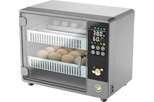 EZNAOBO Incubadora automática de huevos de 26 huevos, incubadora automática de huevos con pantalla táctil a color, rotación automática de huevos, control de temperatura, humectación atomizada, candelabro de