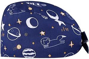 XENQITO 1Pcs Op Haube, OP Haube mit Schnüren Krankenschwester für wiederverwendbar, verstellbar und bequem für Ärzten, Krankenschwestern, Zahnärzten, Pharmazeuten, Tierärzten, Medizinischem Personal