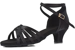 TRIWORIAE - Donna Bambina Scarpe da Ballo Latino/Sala da Ballo/Standard Ragazza Tacco 4cm