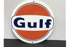 Lotusworld Panneau de Rue Vintage Motif Gulf Essence Racing 30,5 x 30,5 cm