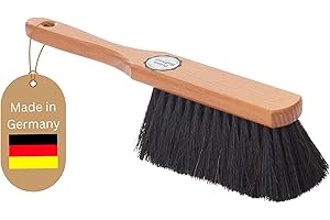 Novaliv Balayette en poils de cheval mélangés - Balai d'armoire - Balai de placard - Balai à main mixte - Brosse à balai de voiture - Fouet idéal pour voiture, crin de cheval - Mélange de poils