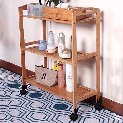 XIAOLIN With Pulley It Can Move Kitchen Shelf Living Room Bedroom Clip Seam Bedside Storage Shelves Dormitory Bathroom Carts