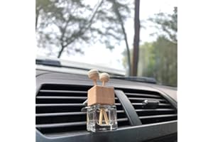 ‎PARFUMLISM 6 Stück 8 ml klares Glas Auto-Lufterfrischer Parfüm-Clip-Diffusor,Leere ätherische Öl-Parfüm-Fläschchen Diffusor-Entlüftungsauslass,Leere Dekorationsflasche für Aromatherapie-Duft-Ornament