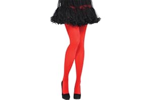 Yummy Bee - Red Tights for Women - Red Opaque Tights - Womens Thick Coloured XL M Colourful Pantyhose Halloween Ladies Christmas Plus Size 8-24