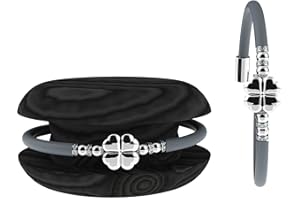 TOO LATE Bracciale Donna TOOLATE Caucciù con Strass e Charm, Bracciale Macaron Mignon Gioiello con Charm Cuore Stella Portafortuna - 100% Made in Italy