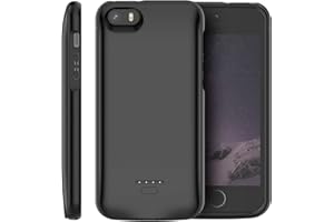 FRATERNIZE i5 Schutzhülle für iPhone 5 / 5S / SE, 4000 mAh, dünn, mit Akku-Ladegerät, stoßfest, Ladegerät, Rückseite für iPhone 5
