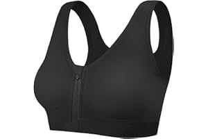 UMIPUBO Femme Soutien-Gorge de Sport Avant Zipper Push Up Bra Vest sous-vêtements de Sport Coussinets Amovibles pour Fitness Yoga Course