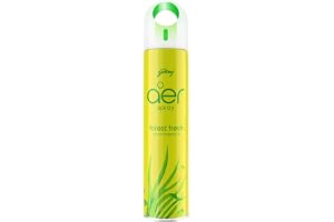 Godrej aer Spray | Room Freshener for Home & Office - Forest Fresh (200 ml), Long-Lasting Fragrance