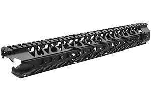 BEGADI Airsoft/Softair Viper Handguard 16,5 Zoll / 413mm mit EU Gewinde aus Aluminium -schwarz-