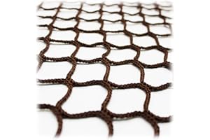 NAKAN Filet de Garde-Corps D'escalier Marron, Filet de Protection Anti-Chute pour Enfants Et Animaux Domestiques, Filet de Corde en Nylon pour Balcon, Filet de Jardin Extérieur, Taille de Maille 3x3cm