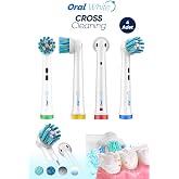 Oral White Cross Cleaning Yedek Diş Fır&ccedil;ası Başlığı, 4'l&uuml; Paket | Cross Cleaning, &Ccedil;apraz Kıl Teknolojisi