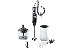 Bosch Hogar ErgoMixx - Batidora de mano, potencia750 W, 12+1 velocidades, con accesorios, color negro