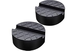 HTBAKOI Caoutchouc Cric Universal, Tampon Bloc de Caoutchouc pour Cric Hydraulique Voiture de Levage aux Superficie Antidérapante Ponts élévateurs［ Comprend 2 unités ］