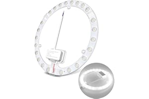 DoRight Moduł LED 24 W, zestaw do konwersji z uchwytem magnetycznym, moduł pierścieniowy Retrofit, Ø 19,4 cm, lampa pierścieniowa, zestaw do konwersji lamp sufitowych i ściennych, zamiennik okrągłej
