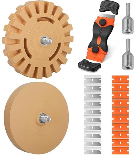 Dischi In Gomma Per Rimuovere Adesivi - 2 Pezzi Con Adattatore Per Trapano - Foto 6