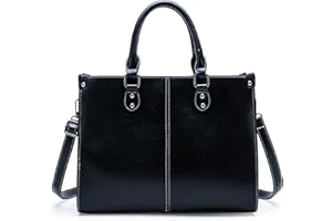 SACMILL Tote Handbags for Women Leather Handbags Designer Office Top Handle Shoulder Crossbody Messenger Bag Work Satchel Bag