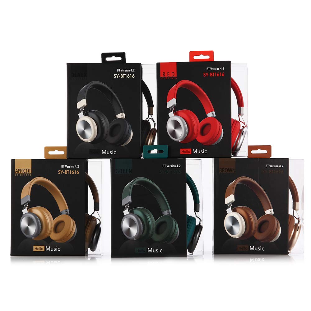 Qoosea-Auriculares-Bluetooth-Auriculares-Estreo-Inalmbricos-Sobre-El-Odo-para-Auriculares-Micrfono-Cancelacin-Ruido-para-Llamadas-Manos-Libres-y-Modo-Cable-Telfonos-CelularesTV