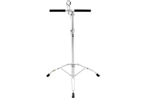 Meinl Percussion Professional Bongo Stand - Double Stand for Standing Play of Two Bongos - Steel, Chrome (TMB)