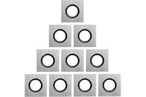 CEIEVER Hartmetall-Einsatz-Schneidsatz, 4-teilig, CEIEVER Wolframkarbid-Schneideinsätze-Satz für Drehmaschinen, Drehmeißel, einschließlich Vierkant, Rund, Diamant und Diamant R, Lieferung mit Schraube