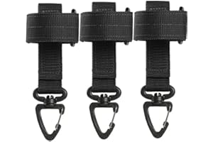 ACEXIER 3PCS Outdoor Portachiavi tattico Gear Clip Keeper Pouch Cintura Portachiavi Molle Tessitura Guanti Corda Titolare Militare Molle Gancio